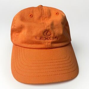 Vtg Lexus Valucap Adjustable Baseball Cap Hat Strap Orange Embroidery Logo